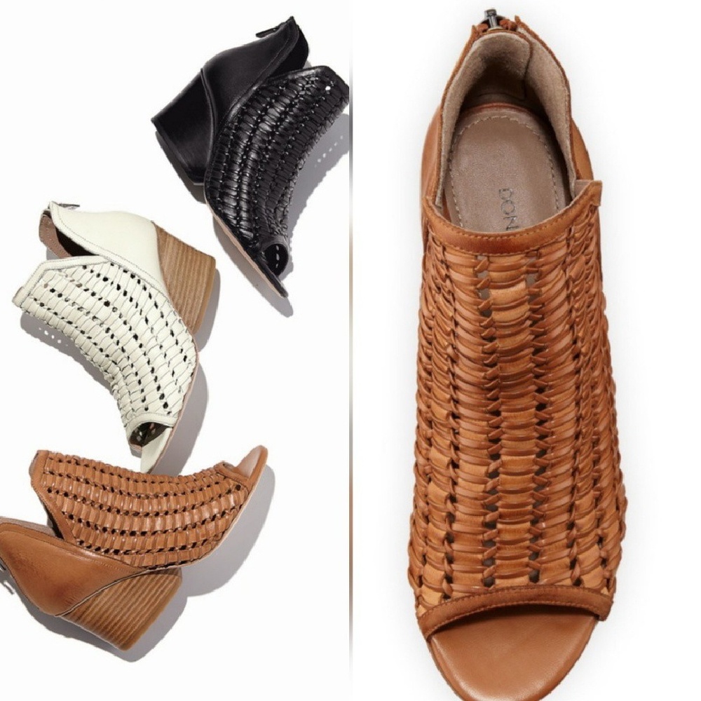 Donald J Pliner Woven Leather Caged Bootie